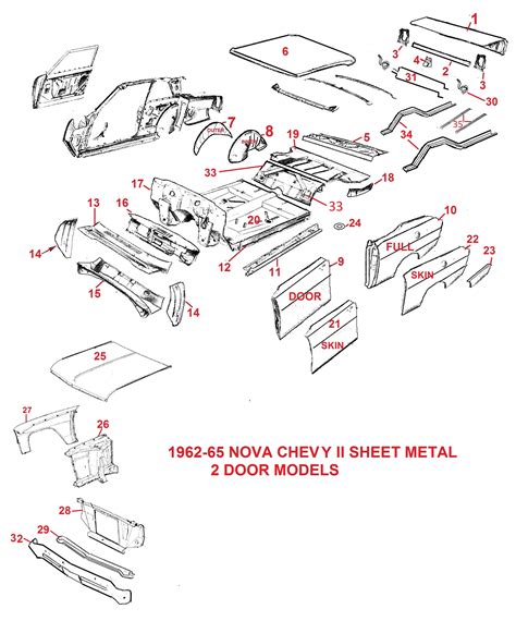 1963 nova sheet metal|1965 nova 62 65 parts.